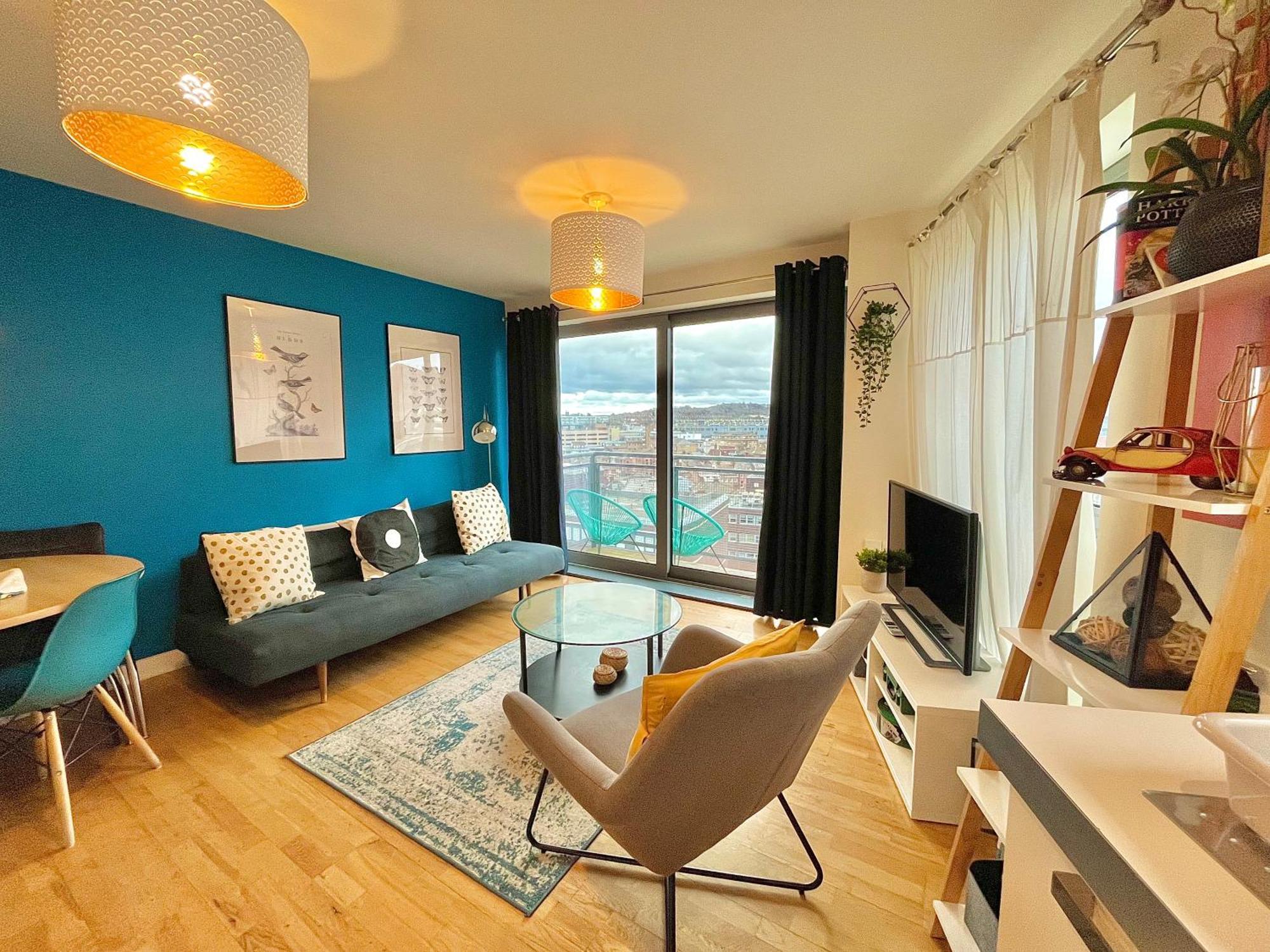 Skyview Apartment By Noknokstay - City Centre With Parking - Group, Family, Business Sheffield Exterior foto